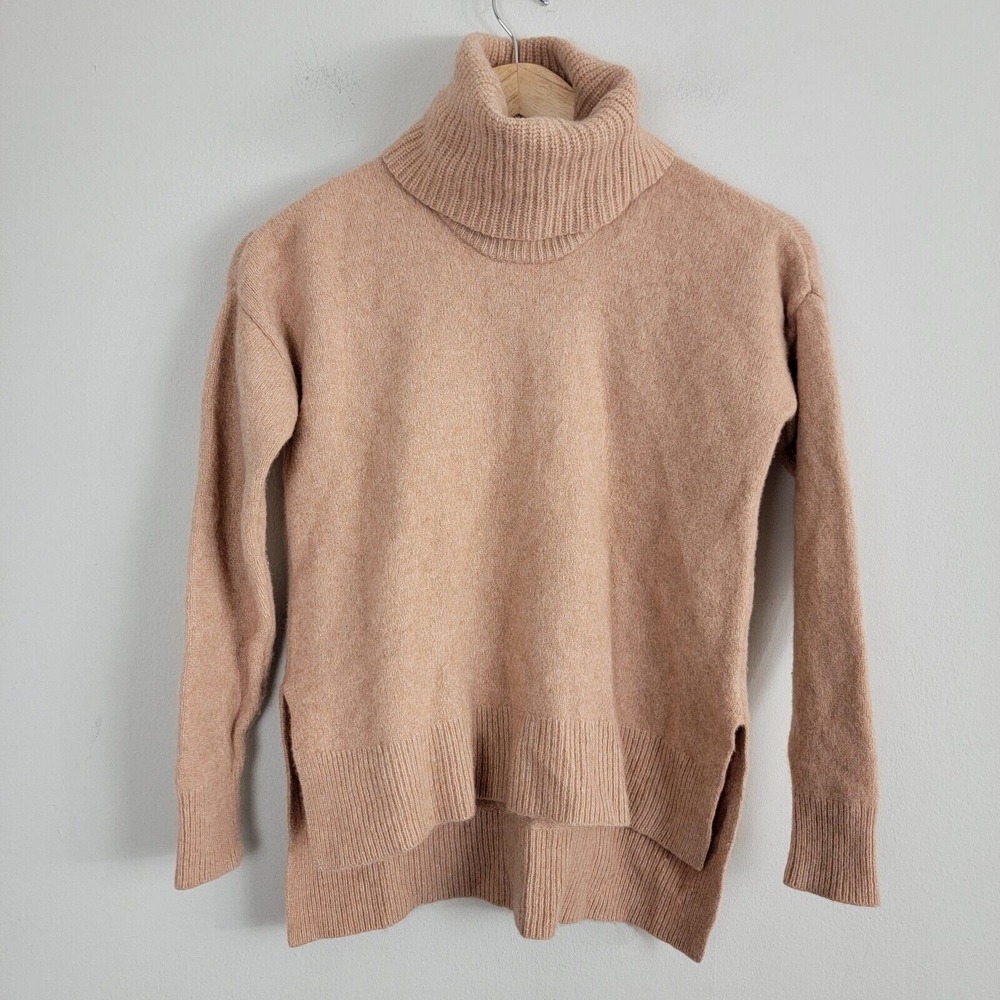 Madewell Sweater Womens Size XS Tan Pullover‎ Turtleneck Resourced Cashmere